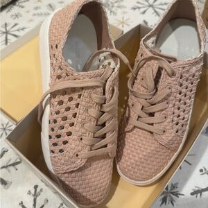 Marc Fisher Blush Woven Sneakers